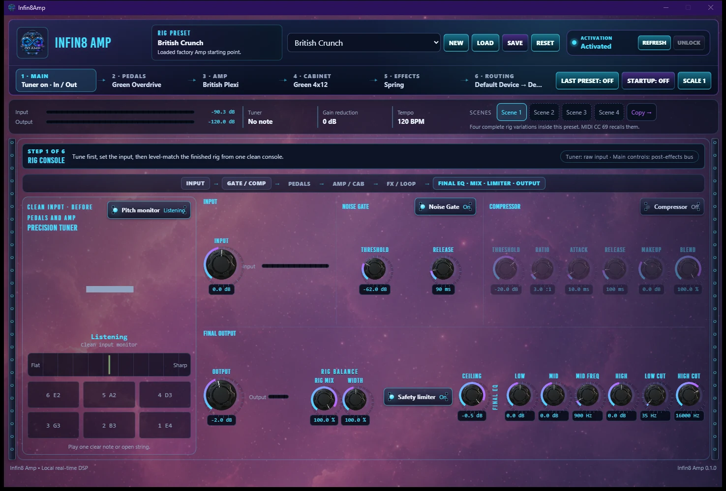 Full Infin8 Amp plugin interface